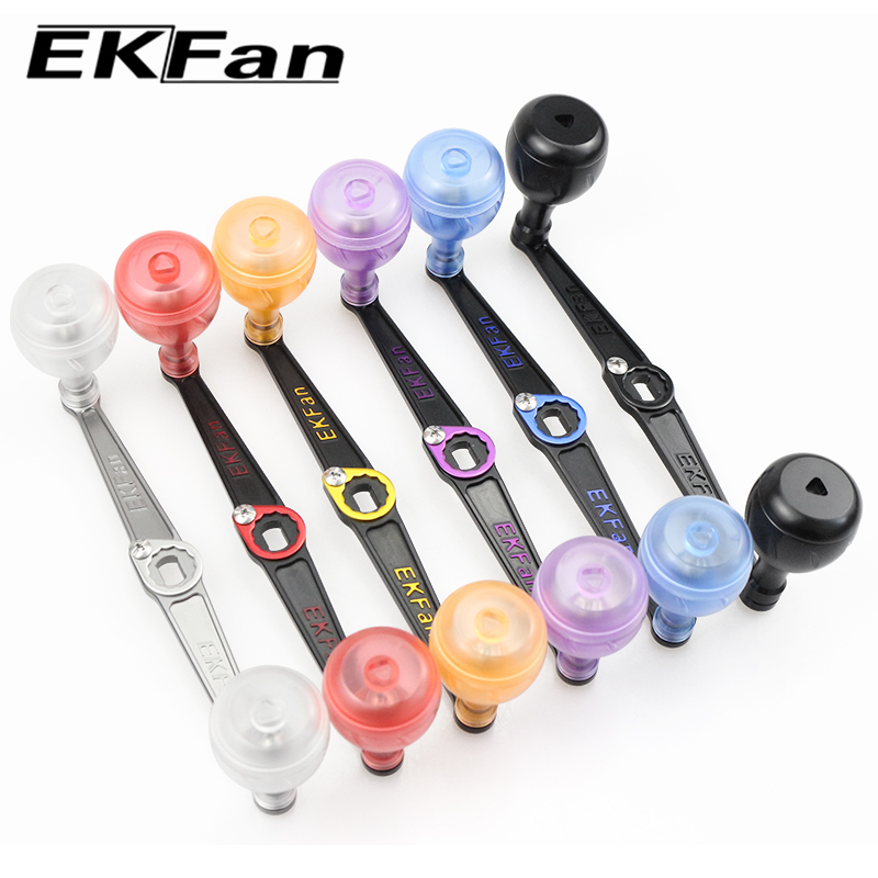 Trolling Reel - EKFan 130 ミリメートル超軽量合金ハンドル 22 グラムアクリルノブ 8
