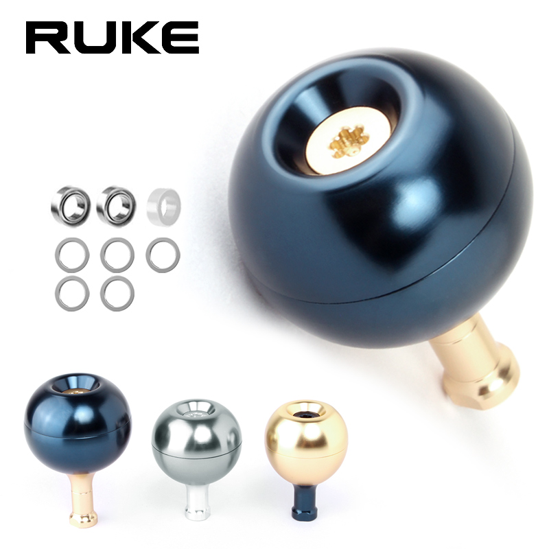 Trolling Reel - Ruke 新型釣りリールハンドル 合金ノブ 直径35/38/44mm 重量17/18.5/27g ベアリング2個、ワッシャー6個付属