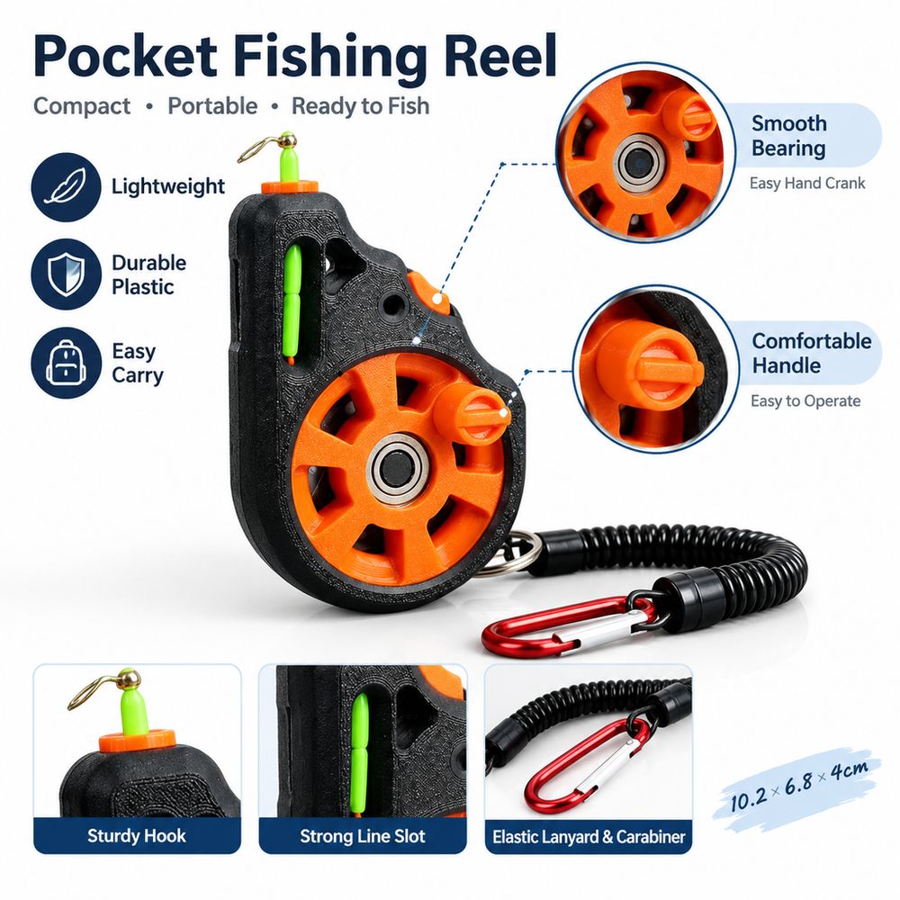 新しいハンドラインリール、ポケットサイズの釣り用リール、手持 - Fly Reel のレビューと価格