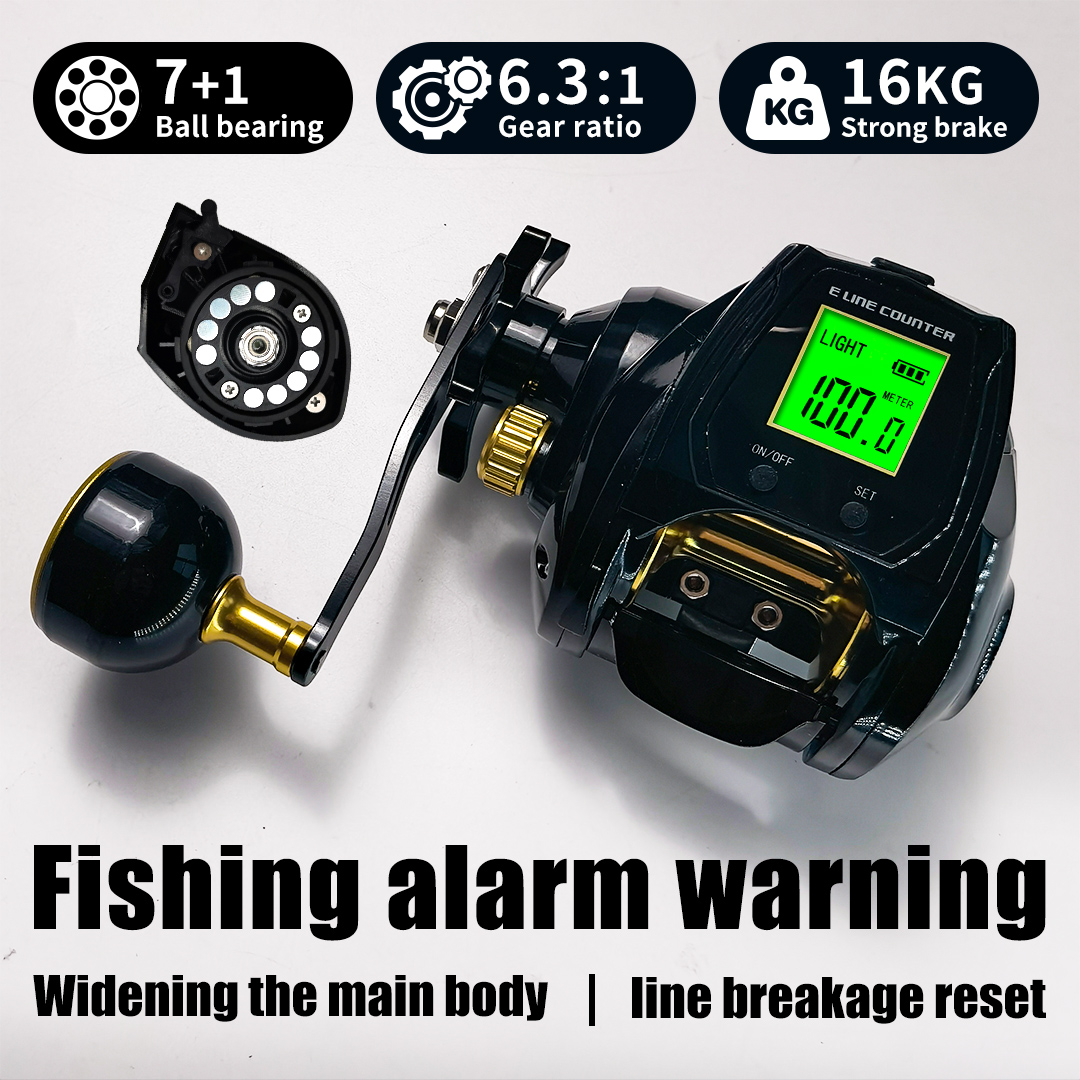 16キログラムの制動力、6.3のギア比、7+1ベアリング、大 - Trolling Reel のレビューと価格